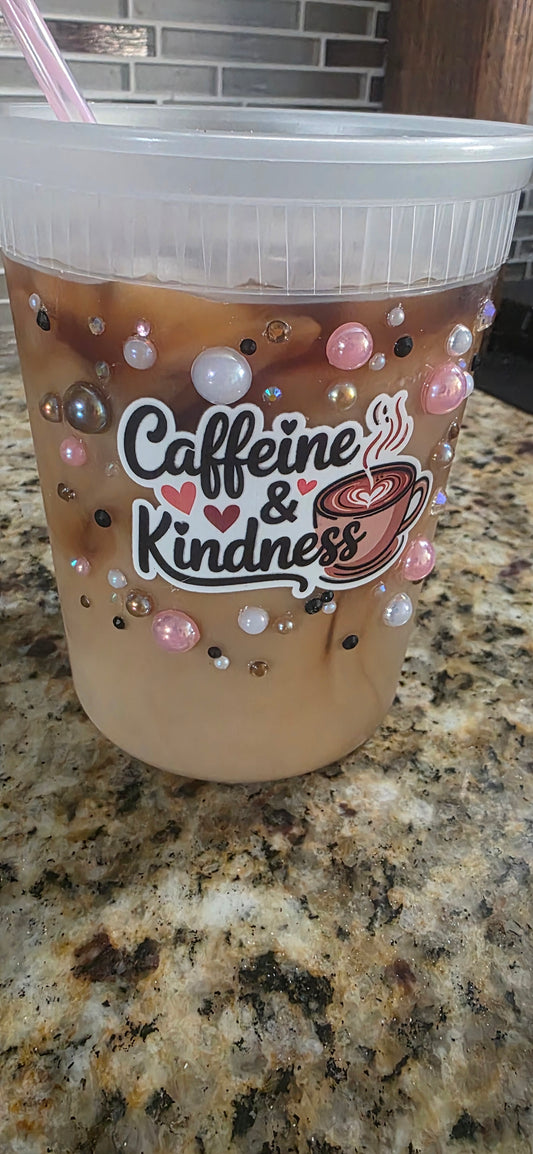 Decorated Reusable "Iced Coffee" cup